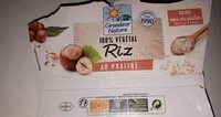 Mängden socker i Grandeur nature 100% vegetal riz au praliné