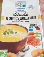 Mängden socker i Velouté de carottes et de lentilles corail au lait de coco