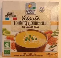 Mängden socker i Velouté de carottes et lentilles corail au lait de coco