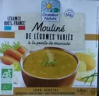 Mängden socker i Mouliné de légumes variés à la pointe de muscade, issu de l'agriculture biologique
