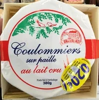 Mängden socker i Coulommiers sur paille au lait cru (23% MG)
