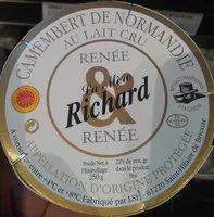 Mängden socker i Camembert de Normandie au lait cru (22 % MG)