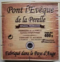 Mängden socker i Pont l'Évêque de la Perelle spécial fromager (23% MG)