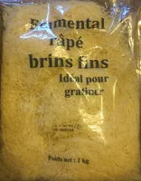 Mängden socker i Emmental râpé brins fins