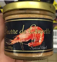 Mängden socker i Beurre de Crevette spécial toast