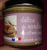 Mängden socker i Délice de sardine au citron confit