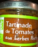 Mängden socker i Tartinade de tomates aux herbes Pesto