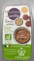 Mängden socker i Houmous de lentiles aux tomates sechees