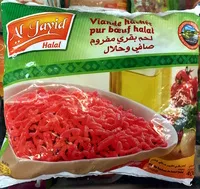 Mängden socker i Viande hachée pur boeuf Halal surgelée