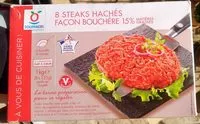Mängden socker i 8 steaks hachés façon bouchère