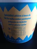 Mängden socker i Laiterie Carrier blanc de campagne moulé à la louche