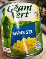 Mängden socker i 1 / 2 Mais Sans Sel Ajoute Geant Vert