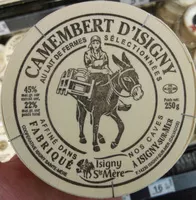 Mängden socker i Camembert au lait cru