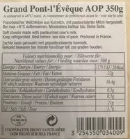 Mängden socker i Grand Pont L'evêque Aoc Pyrogravé