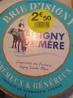 Mängden socker i Brie d'Isigny - double crème