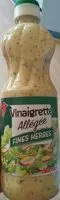 Mängden socker i Vinaigrette saveur fines herbes allégée en matières grasses