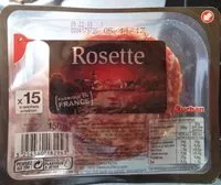 Mängden socker i Rosette Auchan 150g - 15 tranches