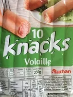 Mängden socker i AUCHAN knack de volaille x10 350g
