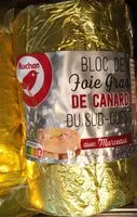 Mängden socker i Bloc de foie gras de canard du Sud-Ouest avec morceaux