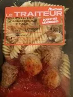 Mängden socker i Boulettes au boeuf a la sauce tomate et fusilli