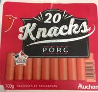Mängden socker i 20 Knacks - Saucisses de Strasbourg 