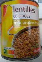 Mängden socker i Lentilles cuisinées à La Graisse D'oie