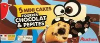Mängden socker i Mini cakes fourés chocolat et pépites
