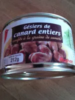 Mängden socker i Gésiers de canard entiers confits à la graisse de canard