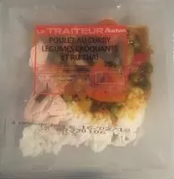 Mängden socker i Poulet au curry légumes croquants et riz thaï