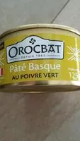 Mängden socker i Pâté basque au poivre vert