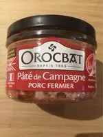 Mängden socker i Pâté de campagne - porc fermier