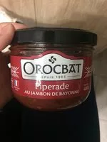 Mängden socker i Piperade au jambon de Bayonne OROCBAT