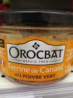 Mängden socker i Terrine de canard au poivre vert