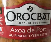 Mängden socker i Orocbat axoa de porc au piment d'espelette bocal