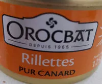 Mängden socker i Rillettes de canard OROCBAT