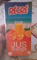 Mängden socker i Jus d'orange A base de jus d'orange concentré, 1L