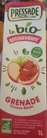 Mängden socker i Jus de fruit grenade sans sucre ajoutés bio