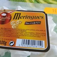 Mängden socker i 100G Meringues Serebis