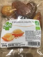 Mängden socker i 8 Madeleines Coquilles Bio