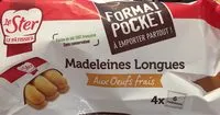 Mängden socker i Madeleines longues aux œufs frais Le Ster