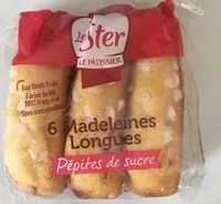 Mängden socker i Madeleines longues aux pépites de sucre