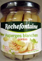 Mängden socker i Asperges blanches pointes Rochefontaine