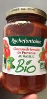 Mängden socker i Rochefontaine concassé de tomates de provence au basilic bio
