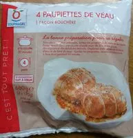 Mängden socker i 4 paupiettes de veau façon bouchère