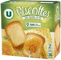 Mängden socker i Biscottes très pauvre en sel