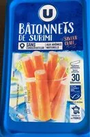 Mängden socker i Bâtonnets de la mer goût crabe