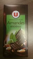 Mängden socker i Tablette de chocolat noir aux amandes