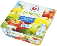 Mängden socker i Purée de fruits aux pommes sans sucres ajoutés