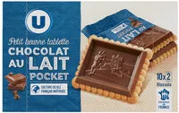 Mängden socker i Tablette petit beurre au chocolat au lait