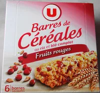 Mängden socker i Barres céréales, fruits rouges (riz & blé complet)